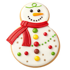 snowman on a red background