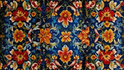 Disegno floreale orientale