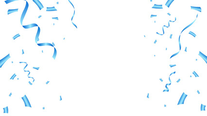 blue confetti party celebration background template
