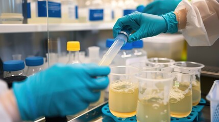 Fototapeta premium that can ferment carbohydrates into lactic acid. These bacteria play an important role in food production like in making yogurt, cheese, and pickles