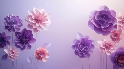 Warm and romantic paper flower wall for home decoration