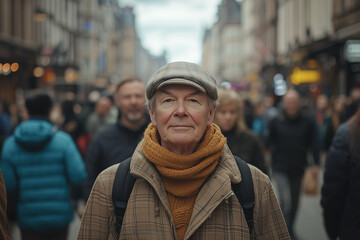 Fototapeta premium old man in the city