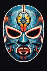 an AI Image Generator, Colorful Mask with Intricate Design