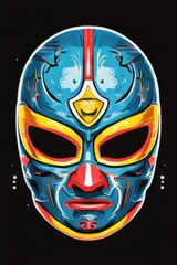 an AI Image Generator, Colorful Mask with Intricate Design