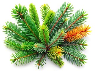 Obraz premium Conifer Branches - Isolated Nature Photography