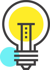 business ideas flat line web icon concept