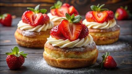 Cronut Strawberry Mascarpone Delight - Gourmet Dessert