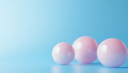 Abstract background with abstract molecules and bubbles on a blue gradient background