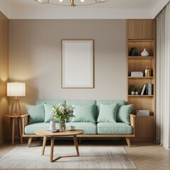 Fototapeta premium Serene Living Space with a Modern Touch