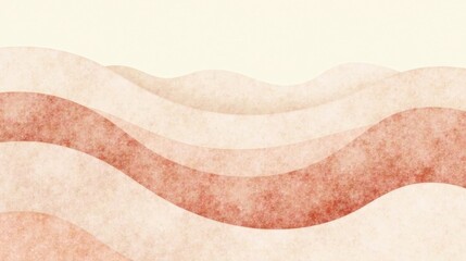 Obraz premium Abstract Earthy Tones Wave Pattern Background Design Featuring Subtle Textured Layers of Cream and Brown Hues