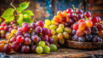 Vibrant Fresh Grapes: Soft Light, Urban Exploration Photography