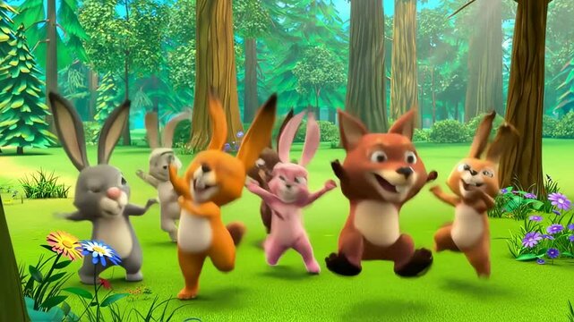 animals, dancing, cute, furry, energetic, playful, joyful, fun, movement, rhythm, happy, celebration, party, adorable, lively, animated, fluffy, bouncing, cheerful, entertaining, whimsical, funny, cha