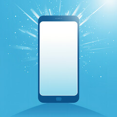smartphone with blank screen
