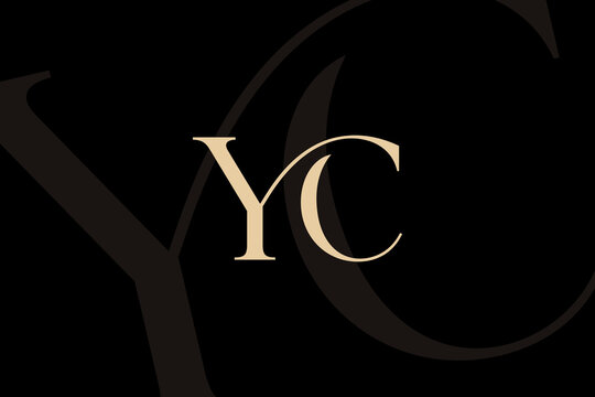 YC or CY letter logo icon design. Classic style luxury initials monogram.