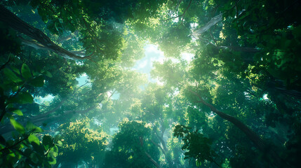 Fototapeta premium view of the canopy from below