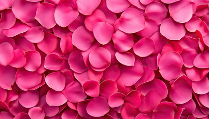 Obraz premium A vibrant carpet of pink rose petals, creating a romantic and delicate atmosphere.