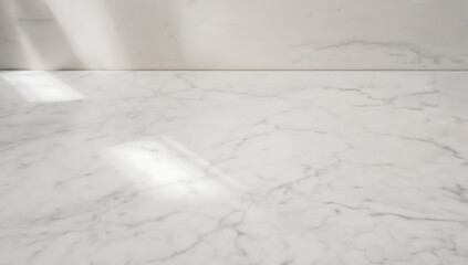 Sunlight on white marble surface
