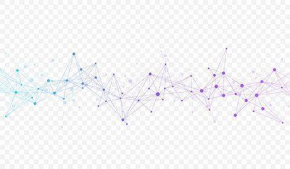 Abstract dynamic motion lines and dots connection background with plexus effect. Digital streaming background, wave flow. Dotted plexus stream background. Futuristic tech vector illustration