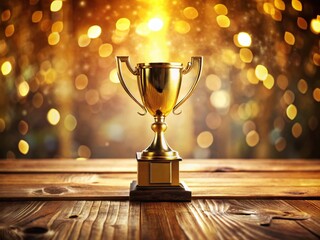 Vintage Gold #1 Winner Trophy; Retro First Place Award Ceremony Photography