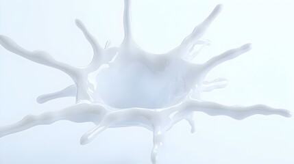 White Milk Splash with Elegant Curves and Soft Background