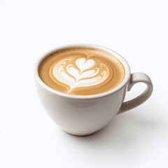 cup of coffee on white background