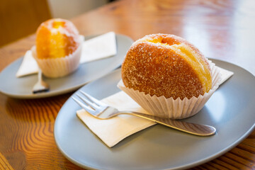 Two desserts on a table