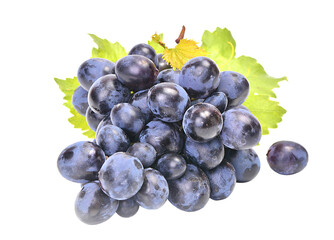 Bunch of grapes isolated on white
