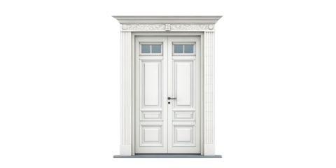 Minimalist White Door Isolated on Transparent Background – Generative AI
Classic White Door with Transparent Background – AI-Generated Image