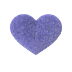 purple heart shaped pillow, love pillow , fluffy pillow render