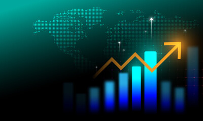 Financial analysis graph background image Stock Market and Trading Volatility