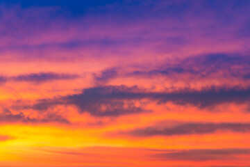 Sunset clouds on red sunset dramatic sky, dramatic sky abstract background