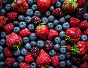 Fotograf&iacute;a profesional, de varias bayas, realizando un fondo de pantalla de un patron de bayas perfectamente alineadas, 4k