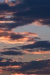 sunset in the sky