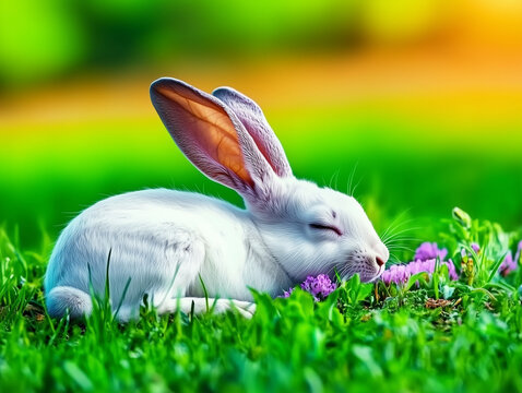 bunny in the grass