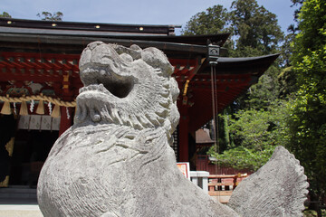 shinto temple (shiwahiko shrine) in shiogama in japan