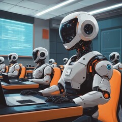 Robotic Class in a Futuristic Classroom