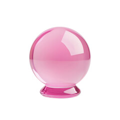 Obraz premium A vibrant pink crystal ball, symbolizing mysticism and fortune-telling.