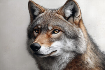 Obraz premium Portrait of a Grey Wolf