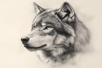Portrait of a Grey Wolf