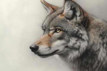 Naklejka premium Portrait of a Grey Wolf