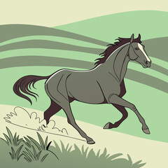 a-powerful-stallion-in-mid-gallop--dust-kicking-up 