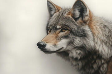Fototapeta premium Portrait of a Grey Wolf