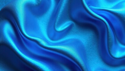 Obraz premium Abstract swirling blue foil, metallic texture, aluminum, iridescent, abstract