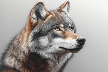 Obraz premium Portrait of a Grey Wolf