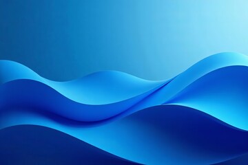 Obraz premium Abstract blue wave background with gradient effect, backdrop, modern, texture