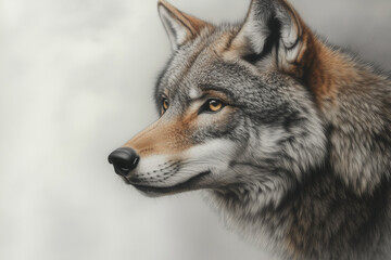 Obraz premium Portrait of a Grey Wolf