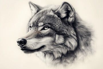 Obraz premium Portrait of a Grey Wolf