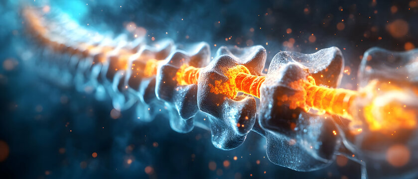 Glowing Spine, Pain Relief, Medical