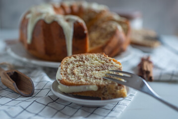 sweet home made cinnamon bundt cake