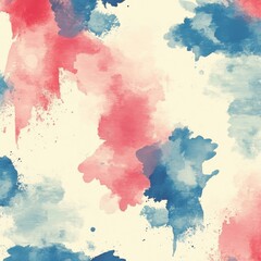 Obraz premium Abstract Colorful Artwork with Soft Blue and Coral Brush Strokes